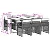 vidaXL 7 Hluta Gar&eth;bor&eth;sett me&eth; Sessum Drappa&eth; P&oacute;l&yacute;rattan