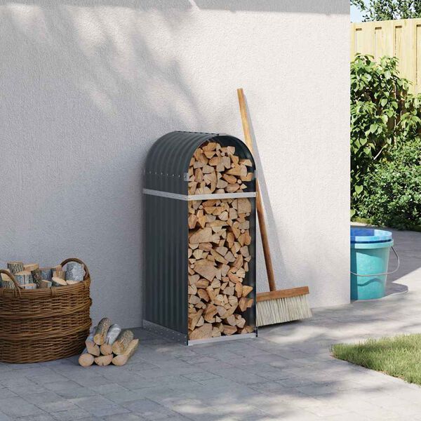 vidaXL vi&eth;arstokkahaldari antras&iacute;t 40x45x100 cm galvaniseru&eth;u st&aacute;li