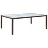vidaXL Gar&eth;bor&eth; Br&uacute;nt 200x150x74 cm P&oacute;l&yacute;rattan