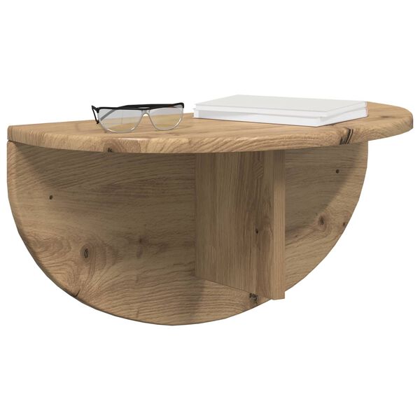 vidaXL Vegghylla Vegghengt Artisan Eik 48 x 24 x 24 cm Samsettur vi&eth;ur