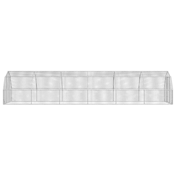 vidaXL Chicken Run 2,5x12x2,25 m galvaniseruðu stál