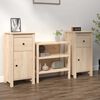vidaXL Skenkir 2 stk. 40x35x80 cm Gegnheil Fura