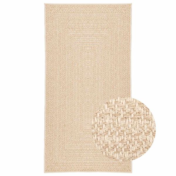vidaXL g&oacute;lfmotta "ZIZUR" Beige 60x110 cm Jute Look innan og utan