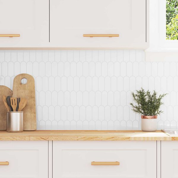 vidaXL Skreyti merki 10 pcs Hv&iacute;tt 30 x 30 x 0,8 cm P&oacute;l&yacute;&uacute;retan og PET