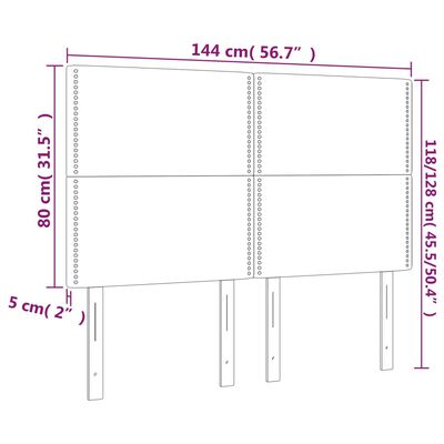 vidaXL Höfðagaflar 4 stk. 72x5x78/88 cm Mógrátt Efni