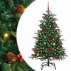 vidaXL Gervi j&oacute;latr&eacute; me&eth; 150 LED Gr&aelig;nn 150 cm PVC, Metall og Plastefni