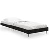 vidaXL R&uacute;mgrind Svartur 75x190 cm Samsettur Vi&eth;ur