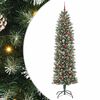 vidaXL Gervi mj&oacute; j&oacute;latr&eacute; me&eth; 300 LED me&eth; standi Gr&aelig;nn og hv&iacute;tur 240 cm