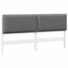 vidaXL B&oacute;lstru&eth; r&uacute;mgafl Hv&iacute;tur og lj&oacute;sgr&aacute;r 180 cm Solid furuhikk