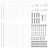 vidaXL Gar&eth;hefti 6 pcs Hv&iacute;tt 10,2 x 1,5 m Duftlita&eth;ur st&aacute;l