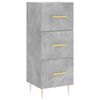 vidaXL Skenkur Steypugr&aacute;r 34,5x34x90 cm Samsettur Vi&eth;ur