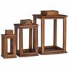 vidaXL Lukta 3 pcs N&aacute;tt&uacute;rulegur Mahogany vi&eth;ur