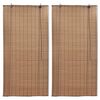 vidaXL R&uacute;llugard&iacute;na &uacute;r Bambus 2 stk. 100 x 160 cm Br&uacute;nn