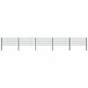 vidaXL Gir&eth;ingarplata me&eth; st&oacute;lpum &uacute;r j&aacute;rni 867x80 cm gr&aelig;n