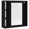 vidaXL ba&eth;herbergisspeglask&aacute;pur svartur eik 60x16x60 cm verkfr&aelig;&eth;ilegur vi&eth;ur