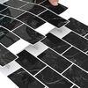 vidaXL Subway fl&iacute;s 20 pcs Svart marmara 30,5 x 30,5 cm