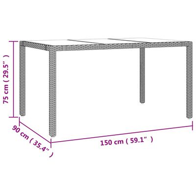 vidaXL 7 Hluta Garðborðsett með Sessum Drappað Pólýrattan