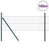 vidaXL Gir&eth;ingarp&oacute;stur Gr&aacute;r 100 x 0,4 m (13 mm net) St&aacute;l og PVC