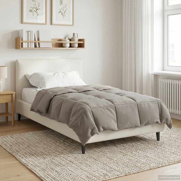 vidaXL Full &aacute;rs d&yacute;na S&iacute;&eth;la&eth; Gr&aelig;nn 135 x 200 cm M&iacute;kr&oacute;f&iacute;ber