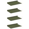 vidaXL Flj&oacute;tandi skrifbor&eth; 4 pcs Ol&iacute;fugr&aelig;nn 30 x 18 x 2,5 cm St&aacute;l