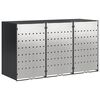 vidaXL R&uacute;llusk&aacute;pur fyrir 3 ruslatunnur Antras&iacute;t 340 x 77.5 x 115.5 cm