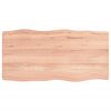 vidaXL Bor&eth;plata Lj&oacute;sbr&uacute;n 80x40x(2-6) cm Me&eth;h&ouml;ndlu&eth; N&aacute;tt&uacute;rul. Br&uacute;nir