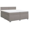 vidaXL H&oacute;lfa&eth; Springr&uacute;m me&eth; D&yacute;nu Br&uacute;ngr&aacute;tt 200x200 cm Efni