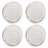vidaXL Loftoppa 4 pcs Silfur 200 mm Ry&eth;fr&iacute;tt St&aacute;l