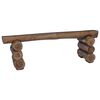 vidaXL Bekkur N&aacute;tt&uacute;rulegur 110 x 30 x 34 cm Solid teak vi&eth;ur