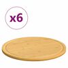 vidaXL Skur&eth;bretti 6 stk &Oslash;30x1,5 cm Bambus