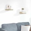vidaXL Vegghengdar Hillur 2 stk. Eikarlita&eth;ar 23x23,5x3,8 cm MDF