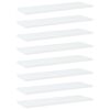 805219 vidaXL Bookshelf Boards 8 pcs White 60x20x1,5 cm Chipboard