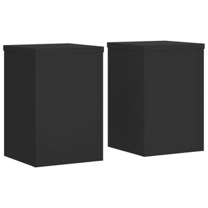 vidaXL Pl&ouml;ntustandar 2 stk Sv&ouml;rt 20x20x30 cm Samsettur Vi&eth;ur