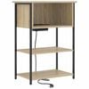 vidaXL Noat&ouml;flu sk&aacute;pur Sonoma Eik 55 x 31 x 76 cm Samsettur vi&eth;ur