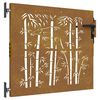 vidaXL Gar&eth;hli&eth; 85x75 cm &uacute;r corten st&aacute;li &uacute;r bambus