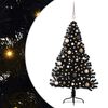 vidaXL Gervi fyrirfram l&yacute;stum j&oacute;latr&eacute; me&eth; 150 LED Svartur 150 cm PVC