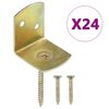 145505 vidaXL Fence Panel Brackets 24 pcs L Shaped Galvanised Metal