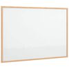vidaXL segulhv&iacute;tt bor&eth; me&eth; ramma &uacute;r gegnheilum furuvi&eth;i 80x55 cm