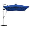 vidaXL Cantilever Roma Parasol Blátt og svart 352 x 251 x 265 cm