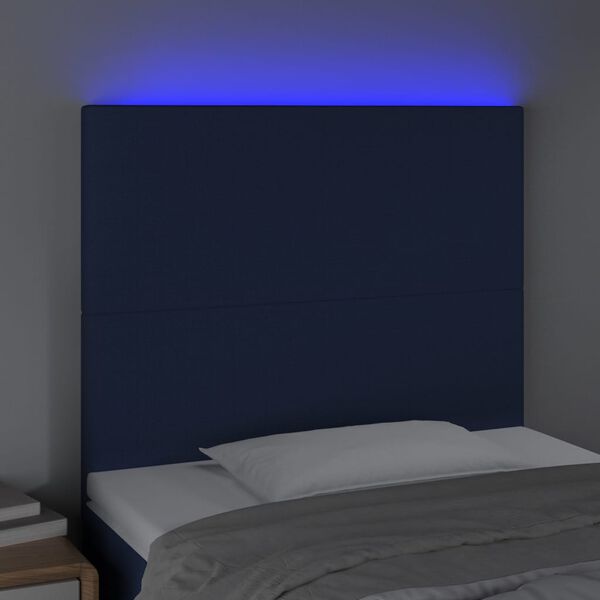 vidaXL LED h&ouml;fu&eth;gafl Bl&aacute;tt 80x5x118/128 cm Efni