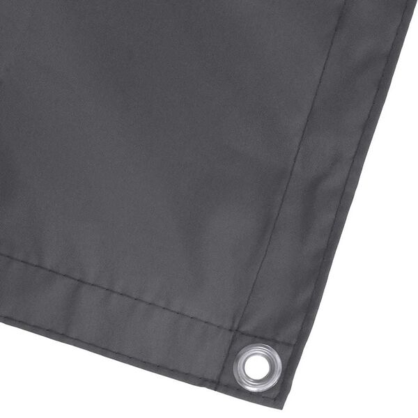 vidaXL Skj&oacute;lveggur fyrir Svalir Oxford D&uacute;kur 90x400 cm Reykgr&aacute;r