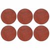 vidaXL Stepping Steinn 6 pcs Rau&eth;ur &Oslash; 44 x 2 cm G&uacute;mm&iacute;