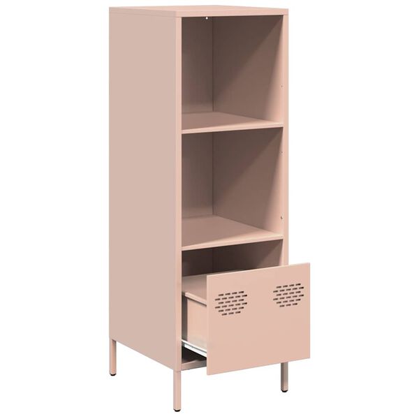 vidaXL Highboard Bleikt 35x39x103,5 cm Stál