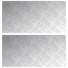 vidaXL Stigaplata R&eacute;tthyrningur 2 pcs Silfur 60 x 30 cm &Aacute;l