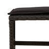 vidaXL 11 Parta Gar&eth;bor&eth;stofusett me&eth; Sessum Svart P&oacute;l&yacute;rattan