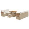 vidaXL Gar&eth;s&oacute;fa sett 10 pcs Drapplita&eth;ur p&oacute;l&yacute;rattan