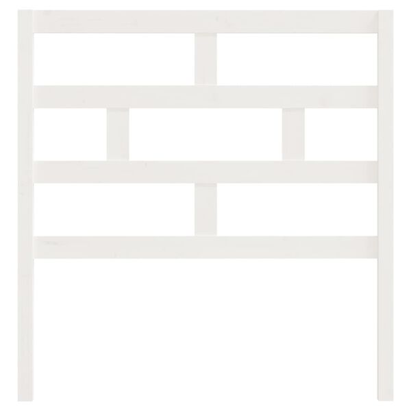 vidaXL Höfðagafl fyrir Rúm Hvítur 96x4x100 cm Gegnheil Fura