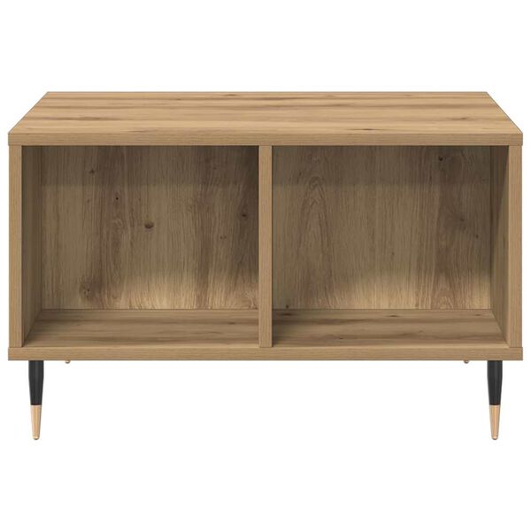 vidaXL S&oacute;fabor&eth; Handverks eik 60x50x36,5 cm Samsettur Vi&eth;ur