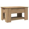 vidaXL S&oacute;fabor&eth; Handverks eik 79x49x41 cm Samsettur Vi&eth;ur