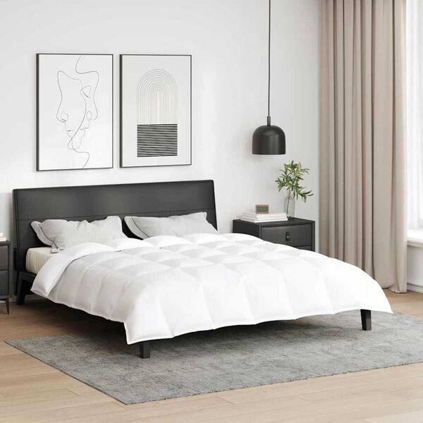 vidaXL 2-in-1 Duvet Hvítt 200 x 200 cm Fjaðrir